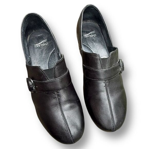 Dansko Tamara Black Leather Slip on Clog Mules Shoes EU 42 Women's size 11.5-12 - Picture 5 of 13